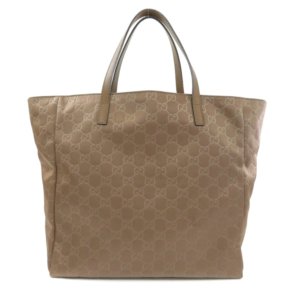 Gucci leather canvas bag Brown tote GG Brown
